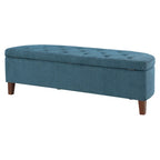 Banc de rangement capitonné avec couvercle à fermeture amortie