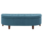 Banc de rangement capitonné avec couvercle à fermeture amortie
