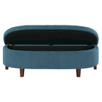 Banc de rangement capitonné avec couvercle à fermeture amortie