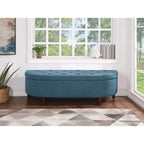 Banc de rangement capitonné avec couvercle à fermeture amortie