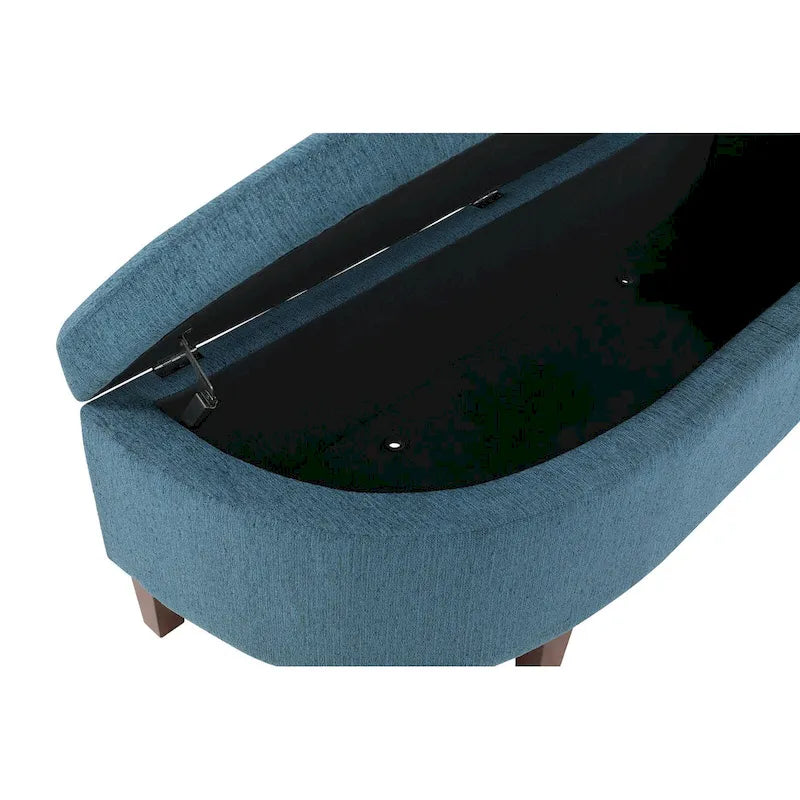 Banc de rangement capitonné avec couvercle à fermeture amortie