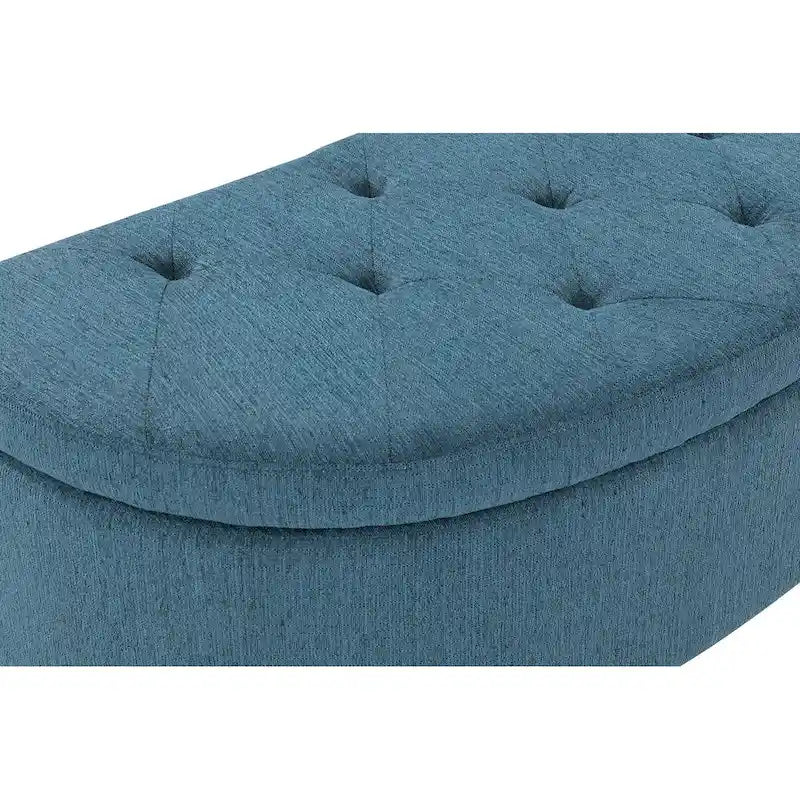 Banc de rangement capitonné avec couvercle à fermeture amortie