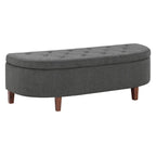 Banc de rangement capitonné avec couvercle à fermeture amortie