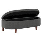 Banc de rangement capitonné avec couvercle à fermeture amortie