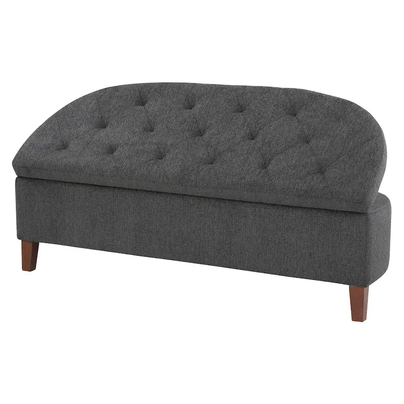 Banc de rangement capitonné avec couvercle à fermeture amortie