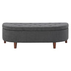 Banc de rangement capitonné avec couvercle à fermeture amortie