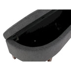 Banc de rangement capitonné avec couvercle à fermeture amortie