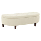 Banc de rangement capitonné avec couvercle à fermeture amortie