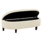 Banc de rangement capitonné avec couvercle à fermeture amortie