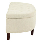 Banc de rangement capitonné avec couvercle à fermeture amortie