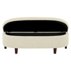 Banc de rangement capitonné avec couvercle à fermeture amortie
