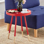 Table d'appoint ronde à plateau trempé de peinture