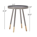 Table d'appoint ronde à plateau trempé de peinture