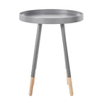 Table d'appoint ronde à plateau trempé de peinture