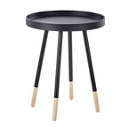 Table d'appoint ronde à plateau trempé de peinture