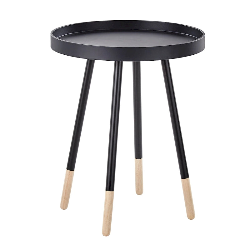 Table d'appoint ronde à plateau trempé de peinture