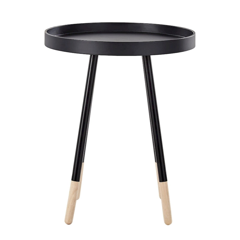 Table d'appoint ronde à plateau trempé de peinture