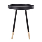 Table d'appoint ronde à plateau trempé de peinture