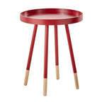 Table d'appoint ronde à plateau trempé de peinture