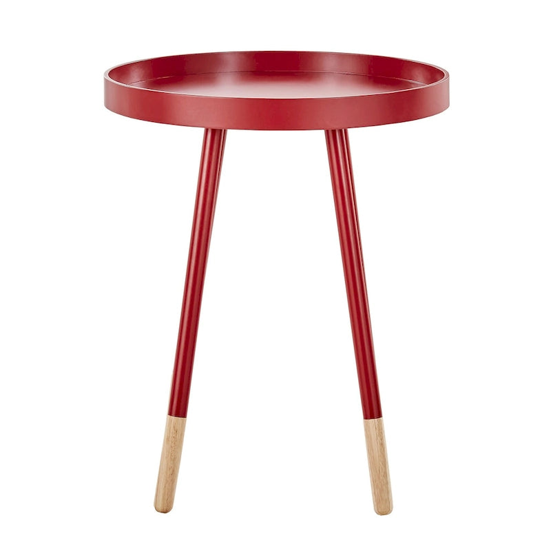 Table d'appoint ronde à plateau trempé de peinture