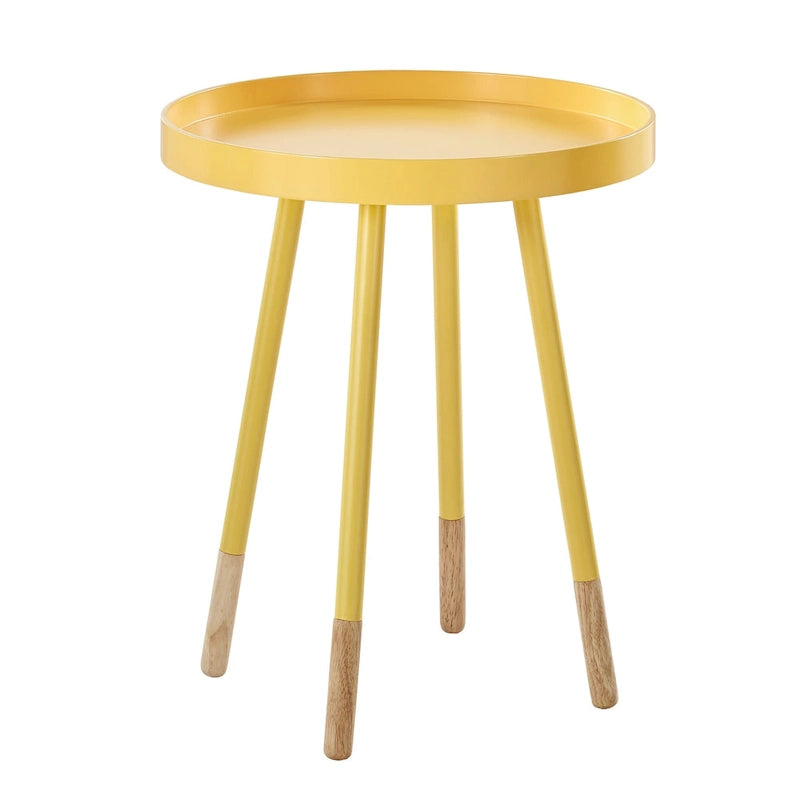 Table d'appoint ronde à plateau trempé de peinture