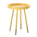 Table d'appoint ronde à plateau trempé de peinture