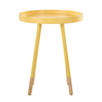 Table d'appoint ronde à plateau trempé de peinture