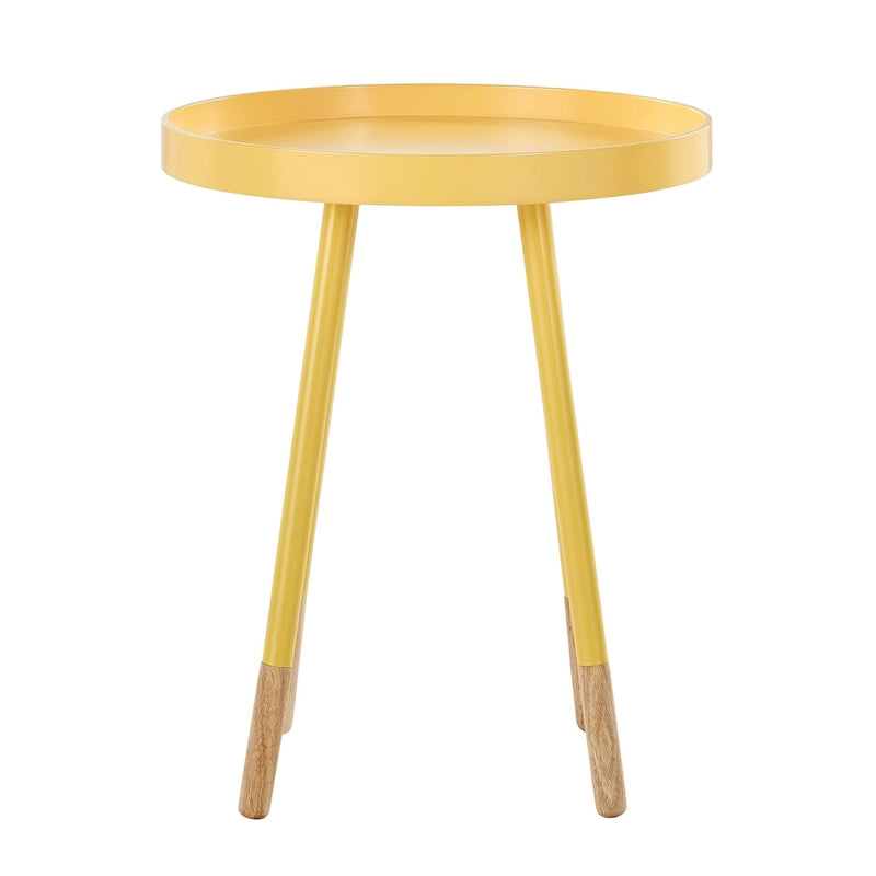 Table d'appoint ronde à plateau trempé de peinture