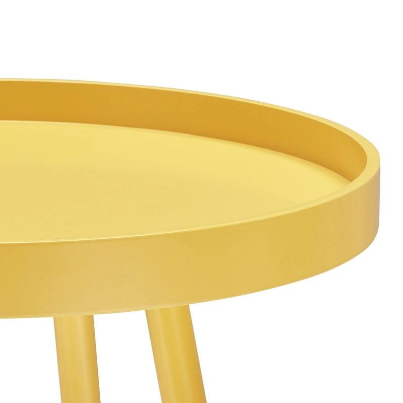 Table d'appoint ronde à plateau trempé de peinture