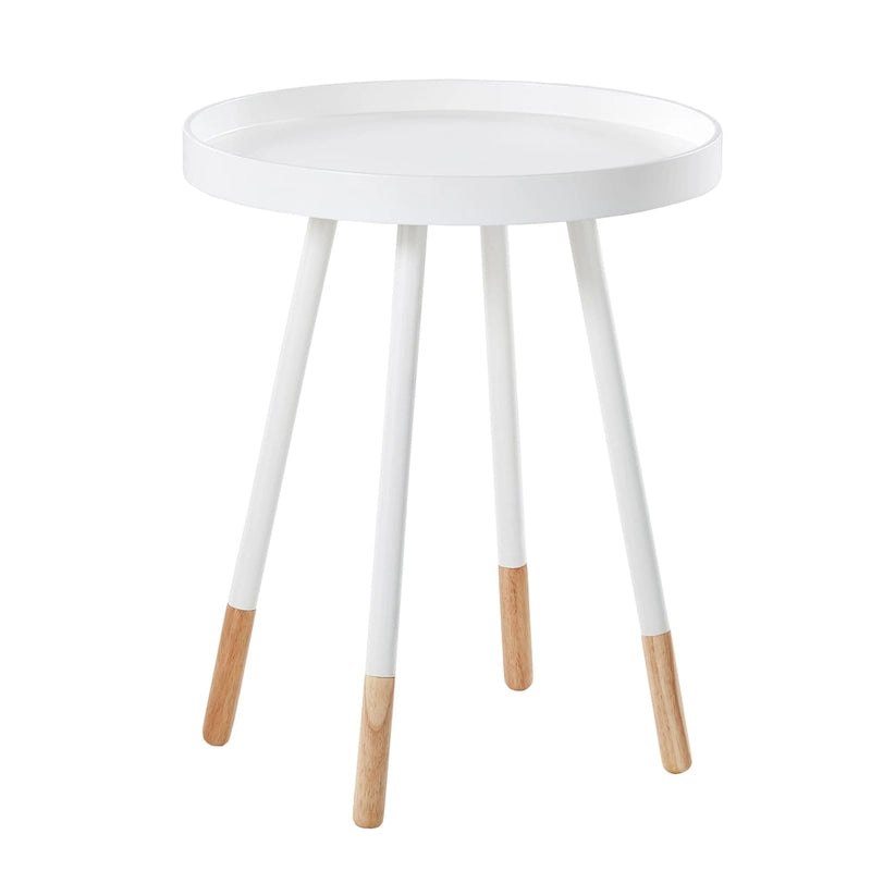 Table d'appoint ronde à plateau trempé de peinture