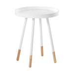 Table d'appoint ronde à plateau trempé de peinture