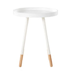 Table d'appoint ronde à plateau trempé de peinture