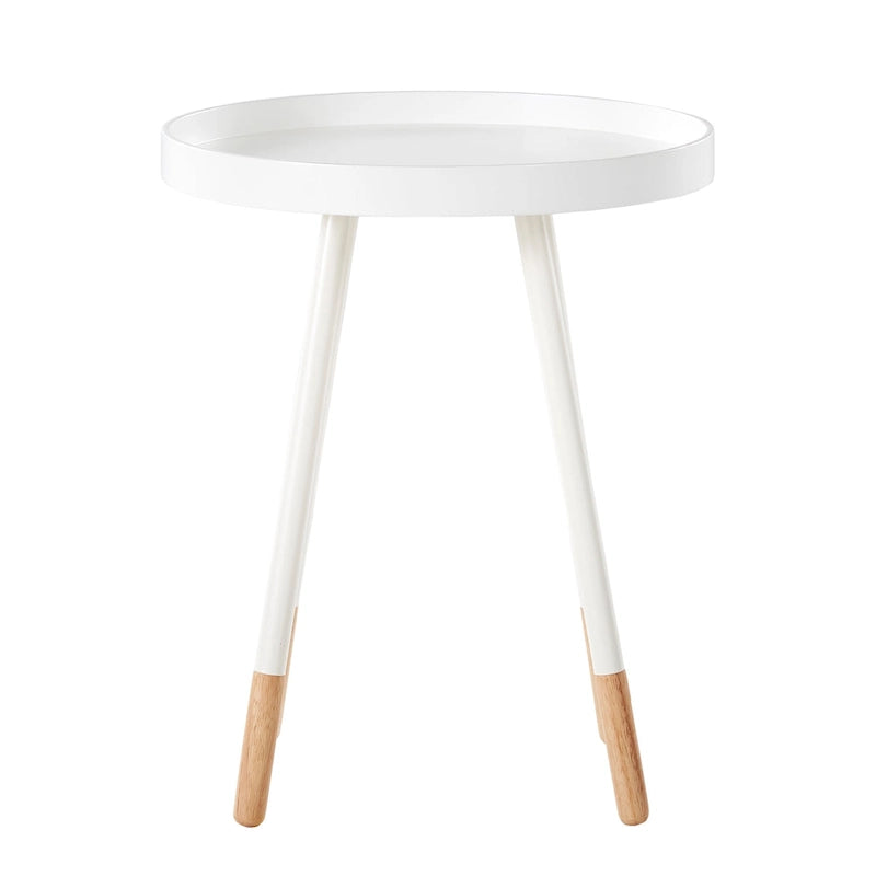 Table d'appoint ronde à plateau trempé de peinture