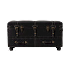 Banc de rangement ottoman vintage avec fermeture à loquet