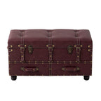 Banc de rangement ottoman vintage avec fermeture à loquet
