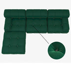 Canapé modulable 5 places en velours – Design capitonné, plusieurs coloris