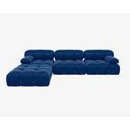 Canapé modulable 5 places en velours – Design capitonné, plusieurs coloris