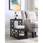 Table d'appoint à 2 niveaux pour fauteuil/canapé