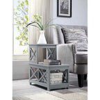 Table d'appoint à 2 niveaux pour fauteuil/canapé