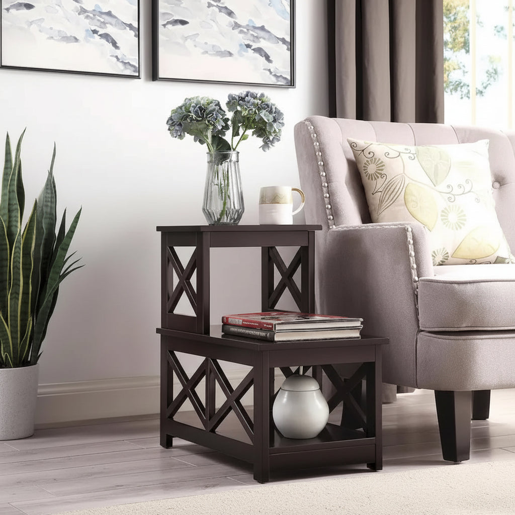 Convenience Concepts Oxford 2 Step Chairside End Table
