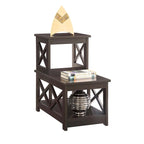 Table d'appoint à 2 niveaux pour fauteuil/canapé