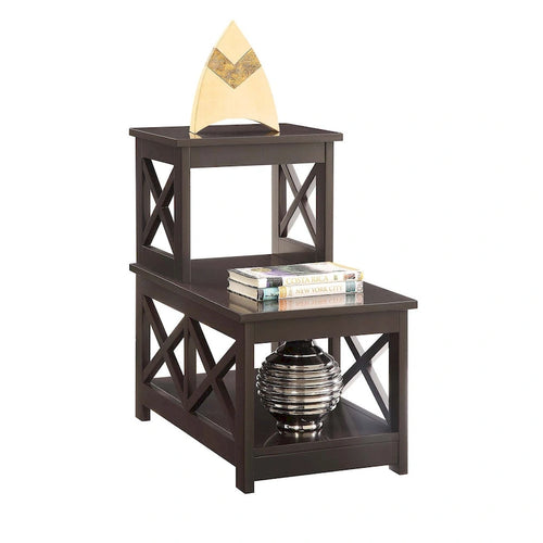 Table d'appoint à 2 niveaux pour fauteuil/canapé