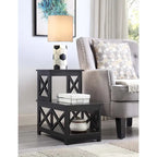 Table d'appoint à 2 niveaux pour fauteuil/canapé