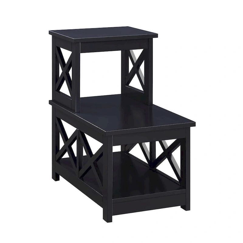 Table d'appoint à 2 niveaux pour fauteuil/canapé