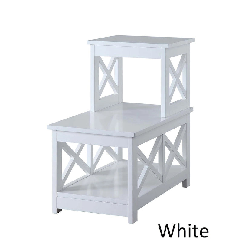 Table d'appoint à 2 niveaux pour fauteuil/canapé