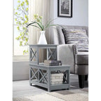 Table d'appoint à 2 niveaux pour fauteuil/canapé