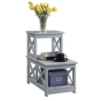 Table d'appoint à 2 niveaux pour fauteuil/canapé