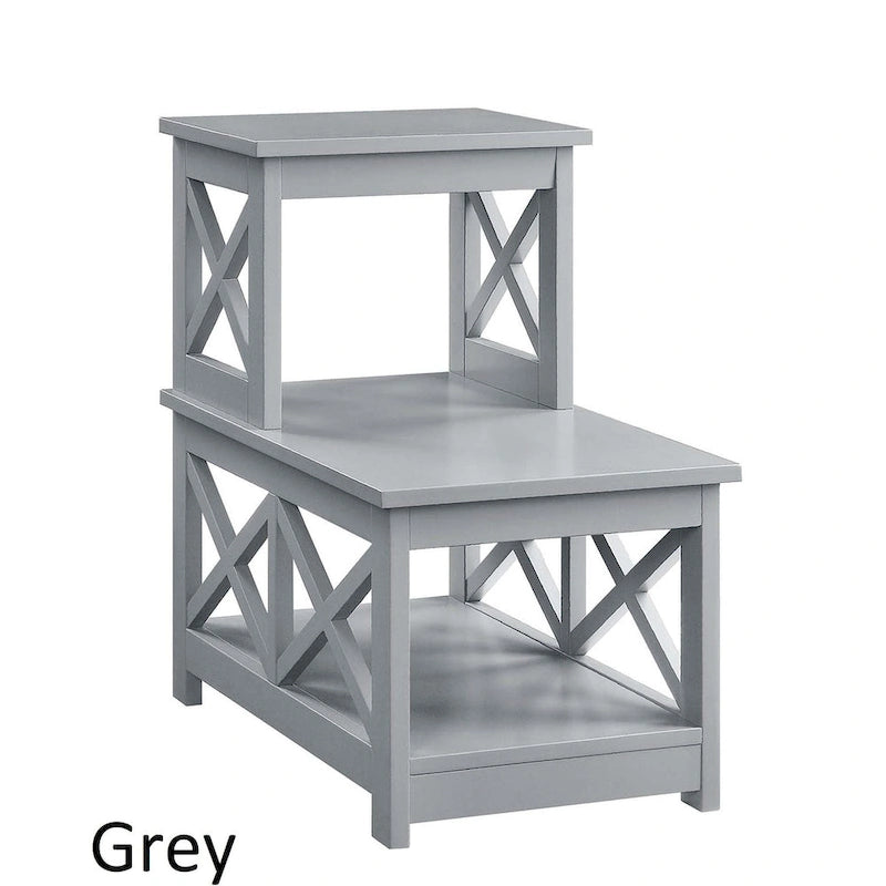 Table d'appoint à 2 niveaux pour fauteuil/canapé