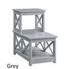 Table d'appoint à 2 niveaux pour fauteuil/canapé