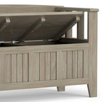 Banc de rangement d'entrée en bois massif de 122 cm
